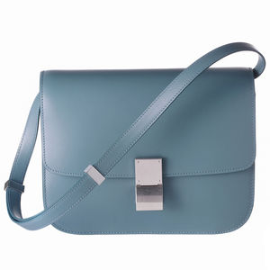 Celine Classic Box Medium Shoulder Bag Blue